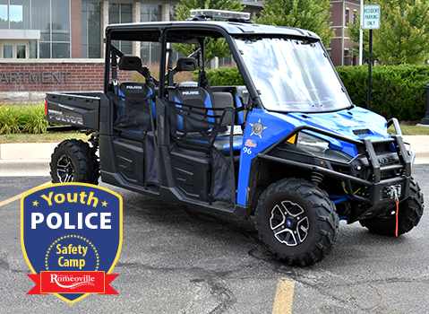 Image of a Police off road vehicle in which kids can ride in during Youth Police Safety Camp 2025