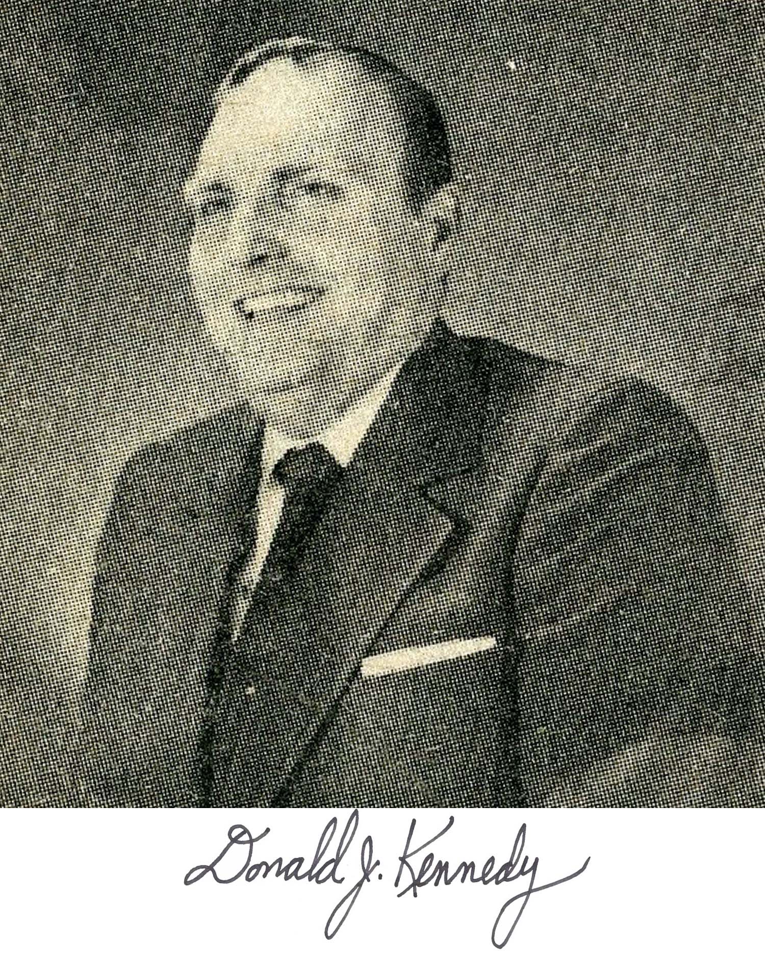 Mayor Kennedy and his signature