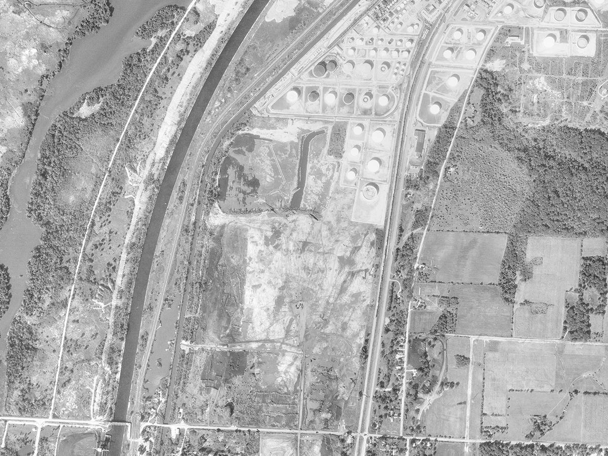 The oil refinery as of 1967